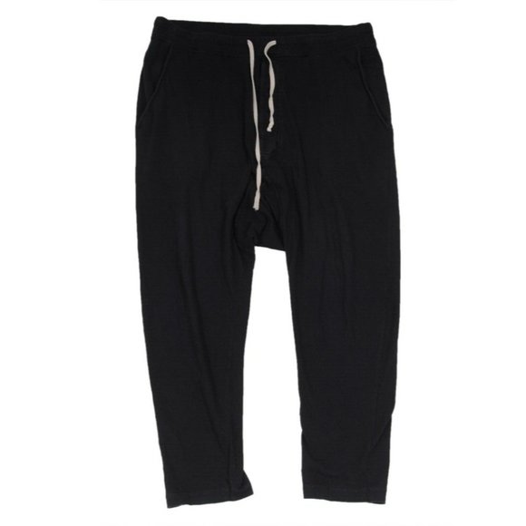 Rick Ownes DRKSHDW Mens Dropcrotch Sweat Pants Size Medium Black 100% Cotton